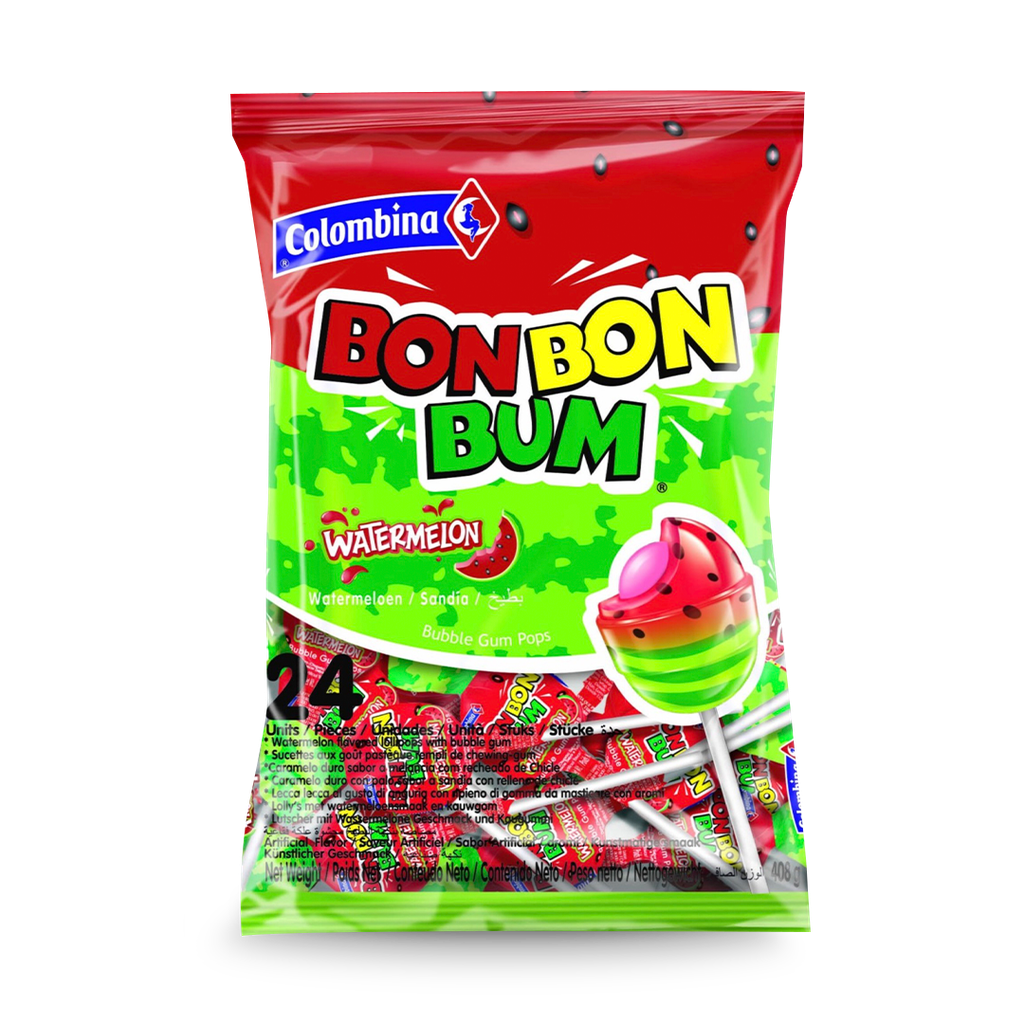 Bon Bon Bum Chicle Sandía, 24 Uds