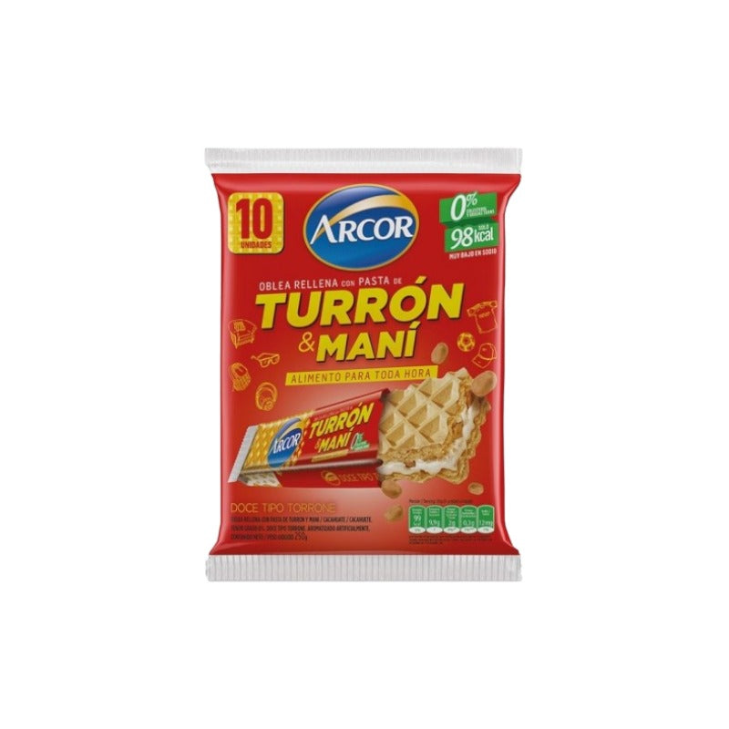 Turron de Mani Arcor x 10 Unidades