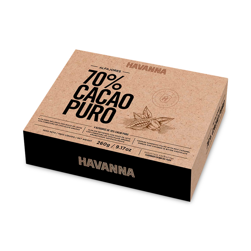 Havanna Alfajor 70% Cacao 4 Unidades