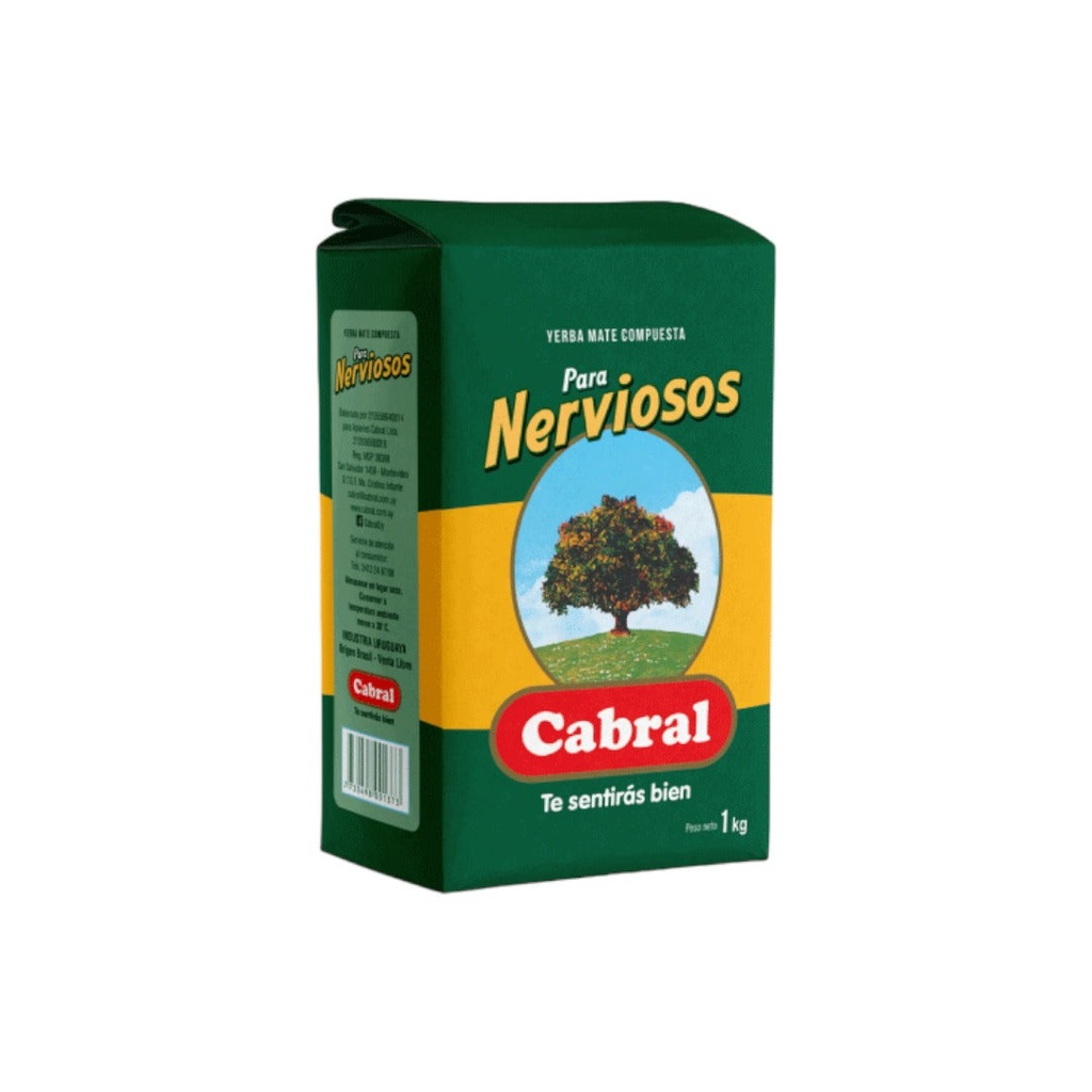 Yerba Mate Compuesta Para Nerviosos Cabral 1Kg