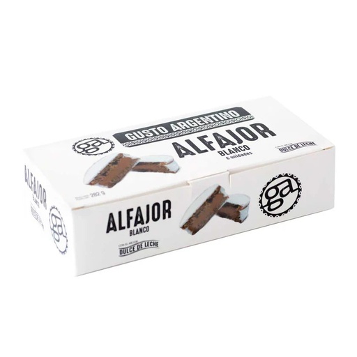 [GUS-ALFA-BCO] Alfajor Gusto Argentino Blanco - 6 Uds