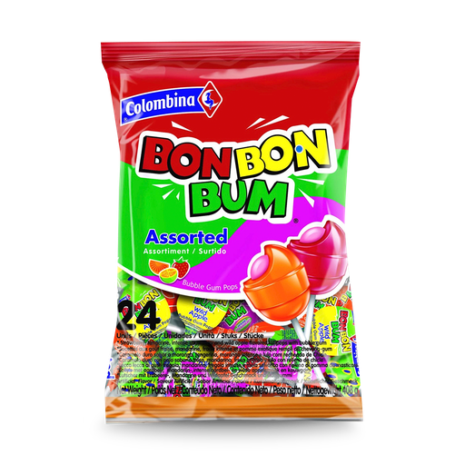 [COL-SURT-24U] Bon Bon Bum Chicle Surtido, 24 Uds