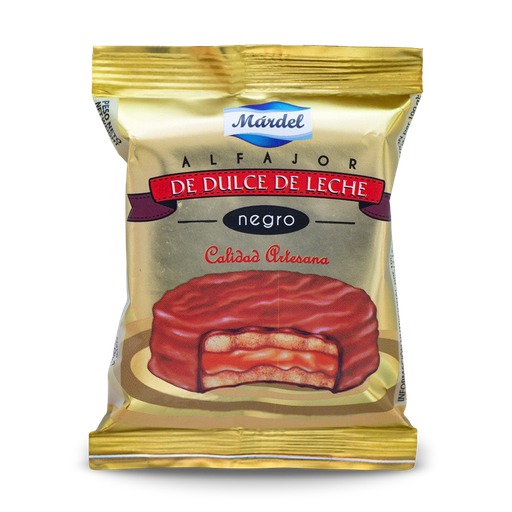 [MAR-ALFN-3UD] Alfajores de Dulce de Leche Mardel Chocolate Negro 3 Uds.