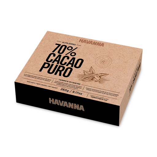 [HAV-70CA-4UD] Havanna Alfajor 70% Cacao 4 Unidades